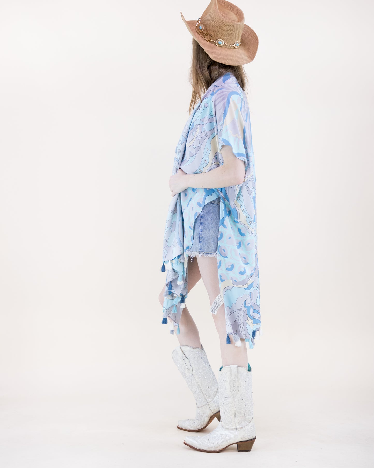 Cool Coast Era Print Kimono