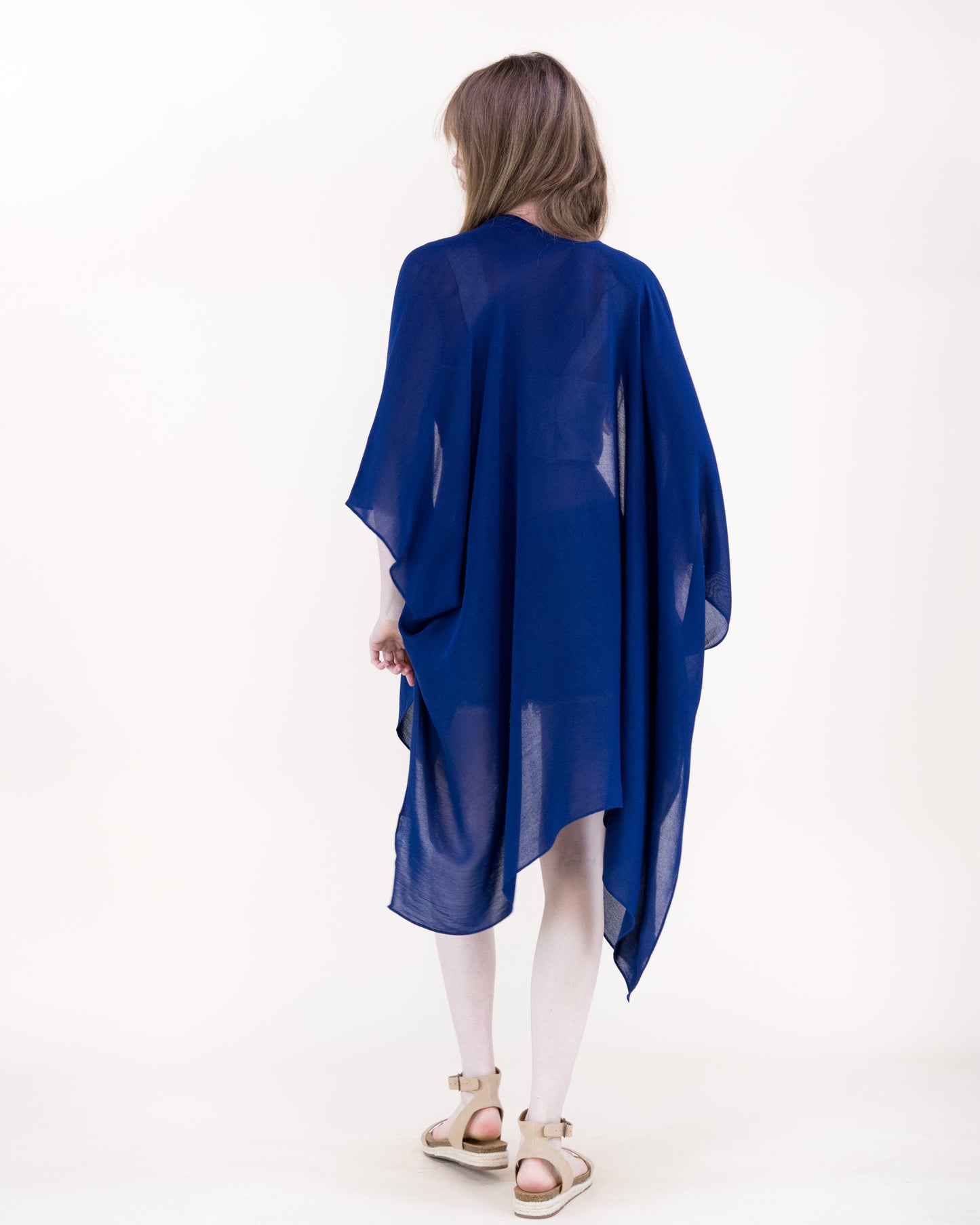 Solid Drape Cool Touch Short Kimono