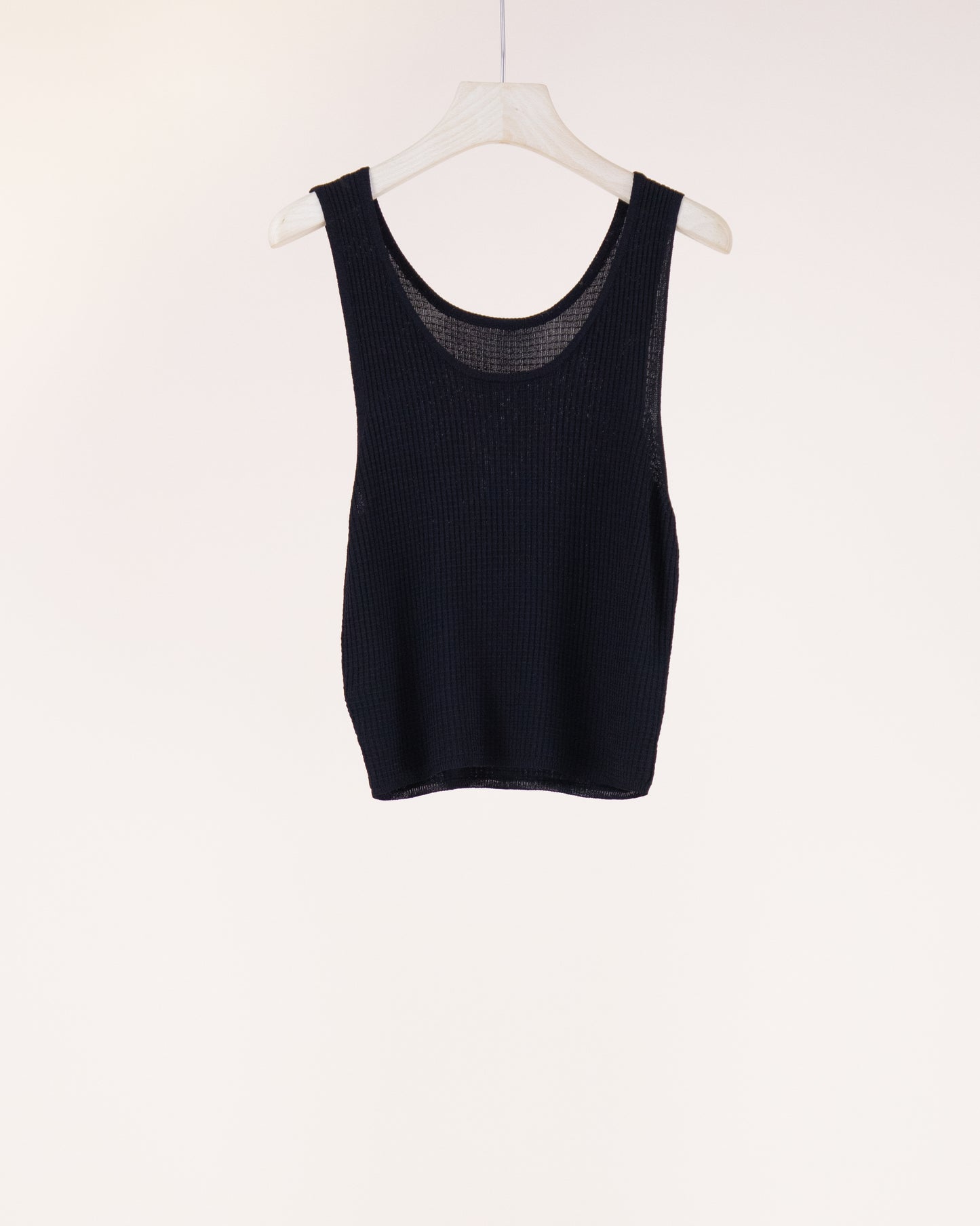 Neutral Scoop Neck Sleeveless Waffle Stitch Knit Crop Top