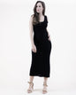 Neutral Sleeveless Small Mesh Stitch Knit Dress