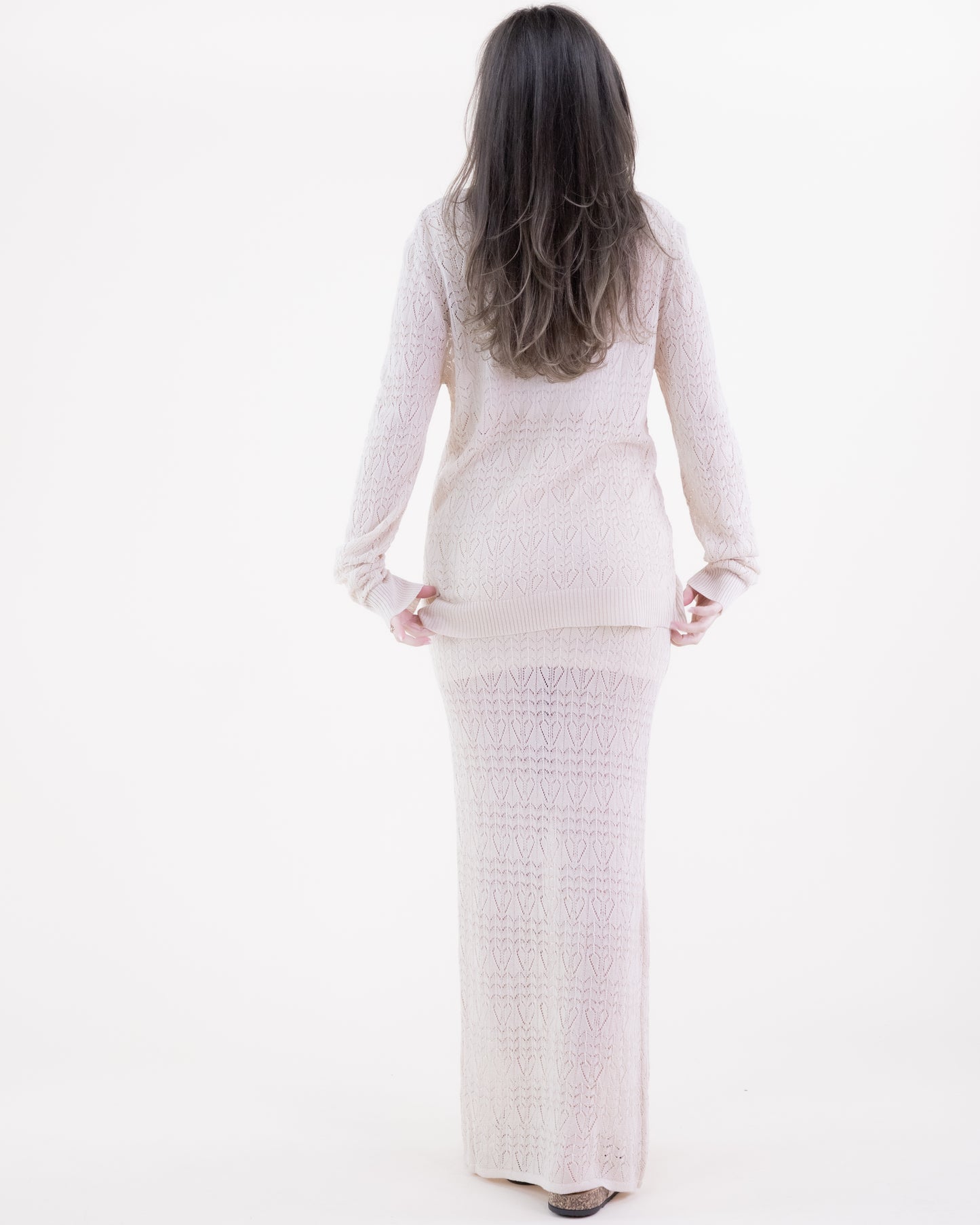 Pointelle Half Lined Drawstring Skirt