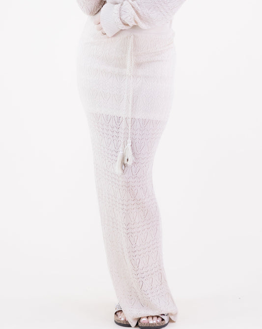 Pointelle Half Lined Drawstring Skirt