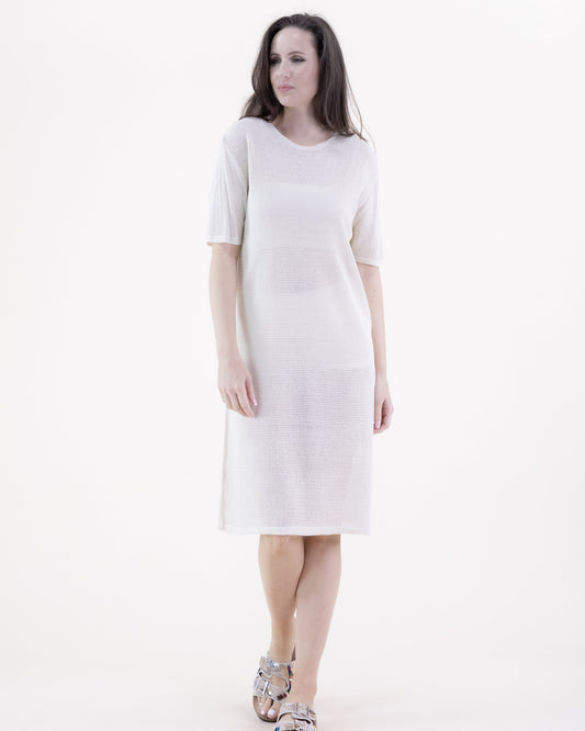 Comfy Pointelle Half Sleeve Tunic