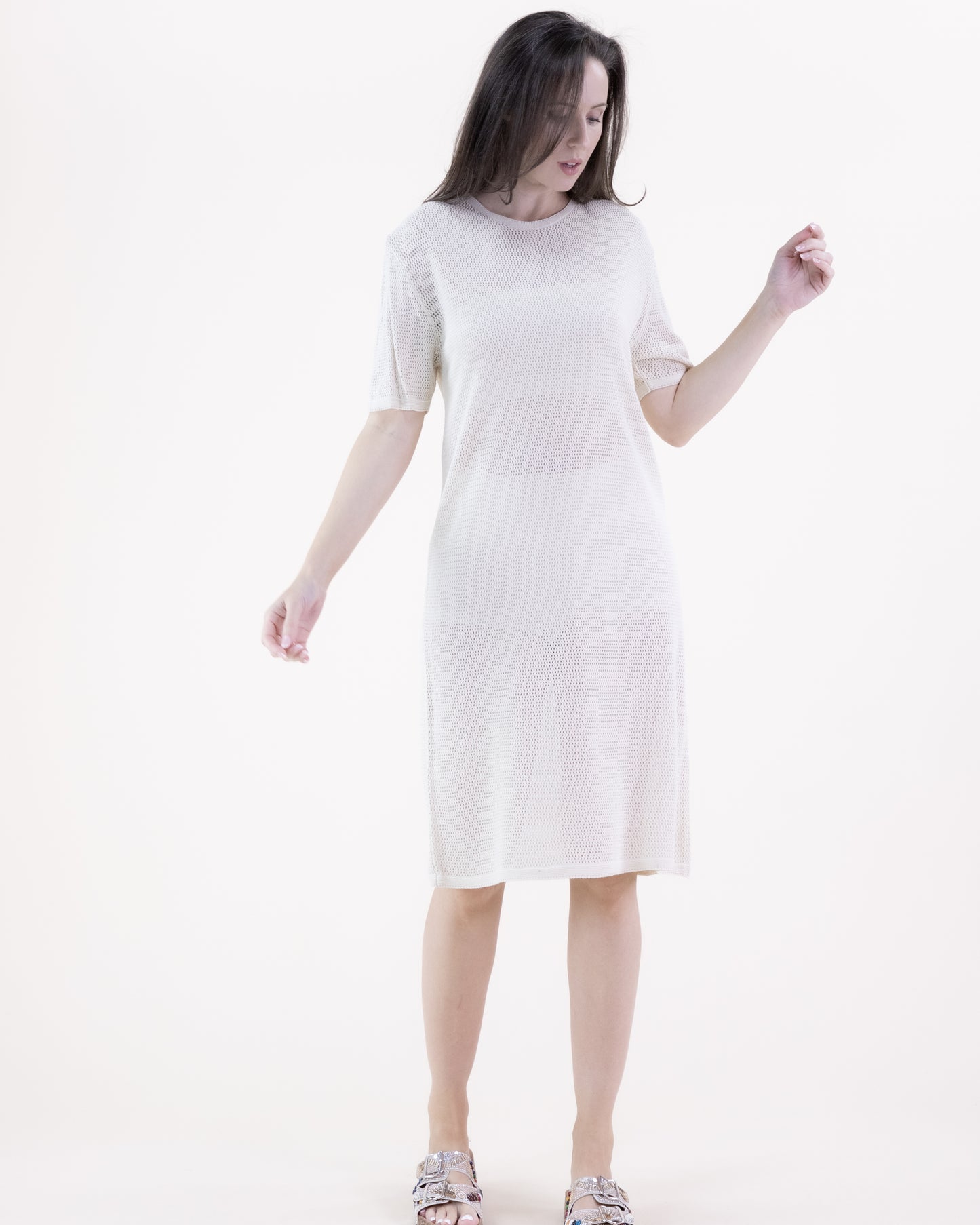 Comfy Pointelle Half Sleeve Tunic