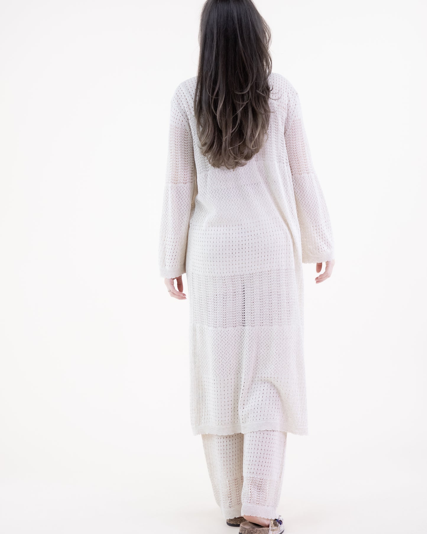 Pointelle Tiered Drawstring Pants