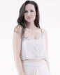 Pointelle Sleeveless Buttoned Crop Top