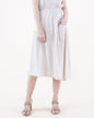 Cotton Linen Side Ruffle & Pocket Maxi Skirt