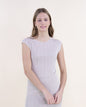 Sandy Thin Ribbed Cap Sleeve Round Neck Knit Top