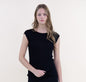 Sandy Thin Ribbed Cap Sleeve Round Neck Knit Top
