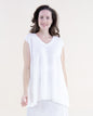 Loose Fit Thin Ribbed Sections Sleeveless V-Neck Knit Top