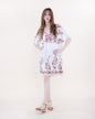 Blossom Paisley Embroidered Sleeve Tassel Day Dress