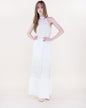 Bella Luster Chevron Tiered Halter Maxi Dress