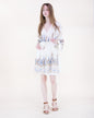 Royal Artisan Two Tone Embroidery Midi Dress