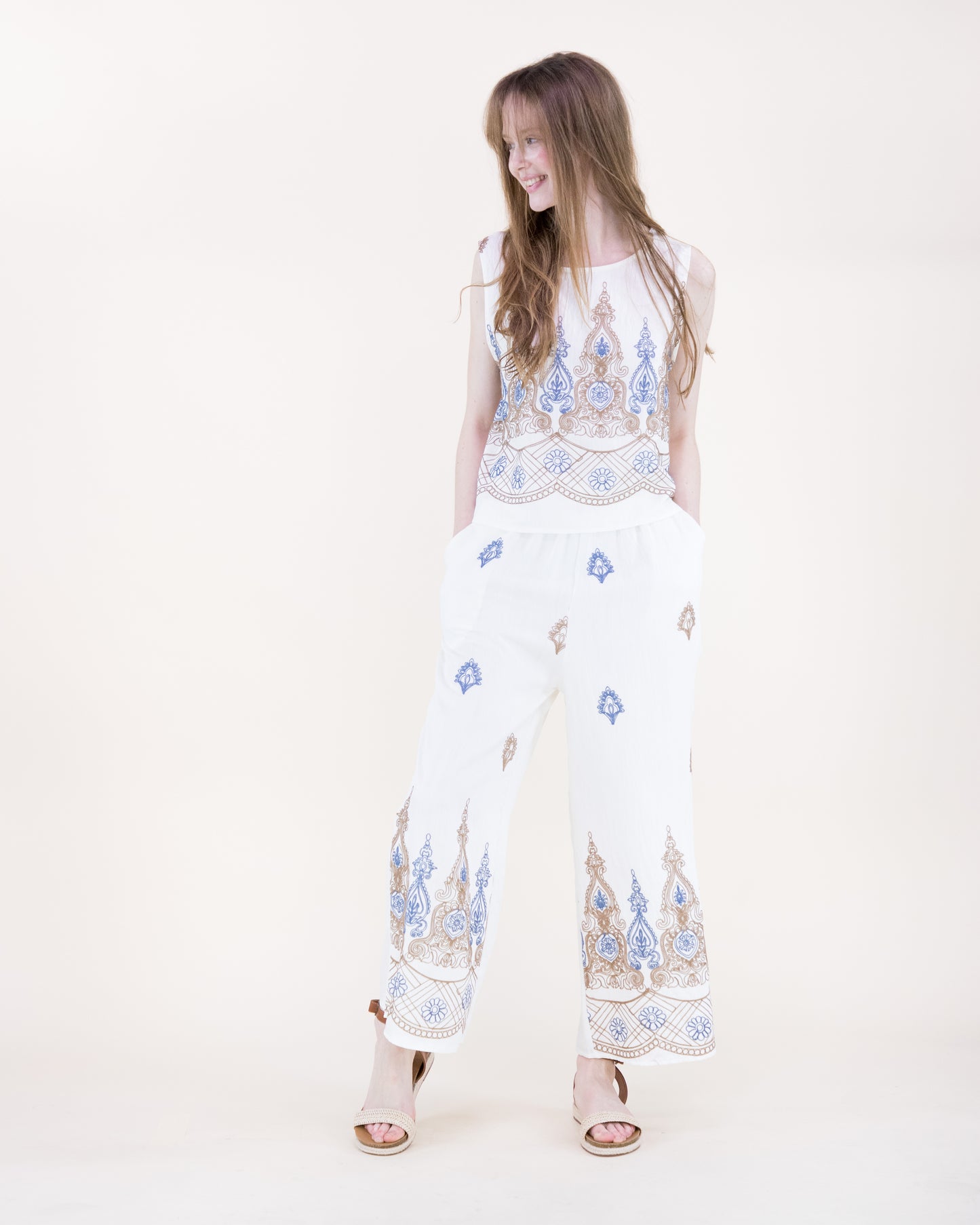 Royal Artisan Two Tone Embroidery Trousers