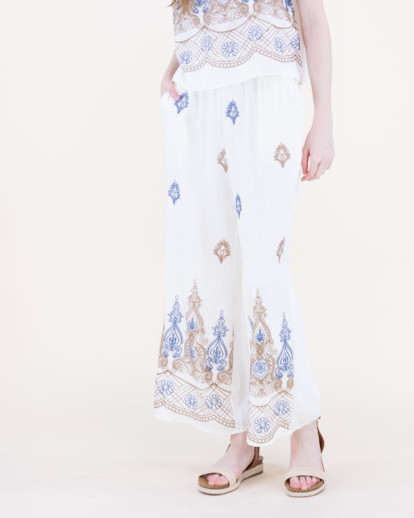 Royal Artisan Two Tone Embroidery Trousers