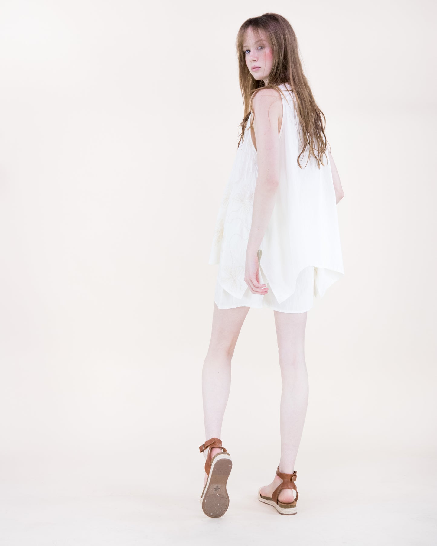 Oxalis Bow Embroidered Shorts