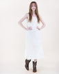 Oxalis Bow Embroidered Sleeveless A-Line Midi Dress