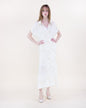 Oxalis Bow Embroidered Maxi Shirt Dress