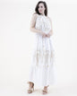 Cotton & Lace Halter Tiered Maxi Dress
