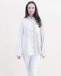 Cotton Linen Dual Tone Long Sleeve Button-up Collared Shirt