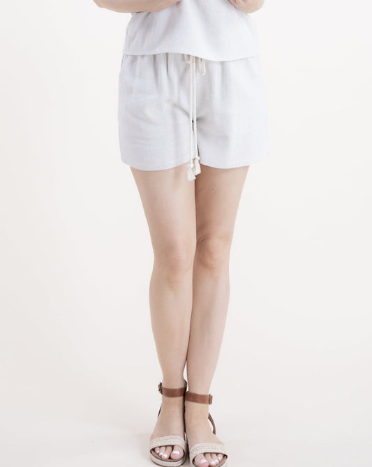 Cotton Linen Drawstring Shorts
