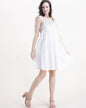 Crochet Yoke Fully Lined Tiered Tent Dress