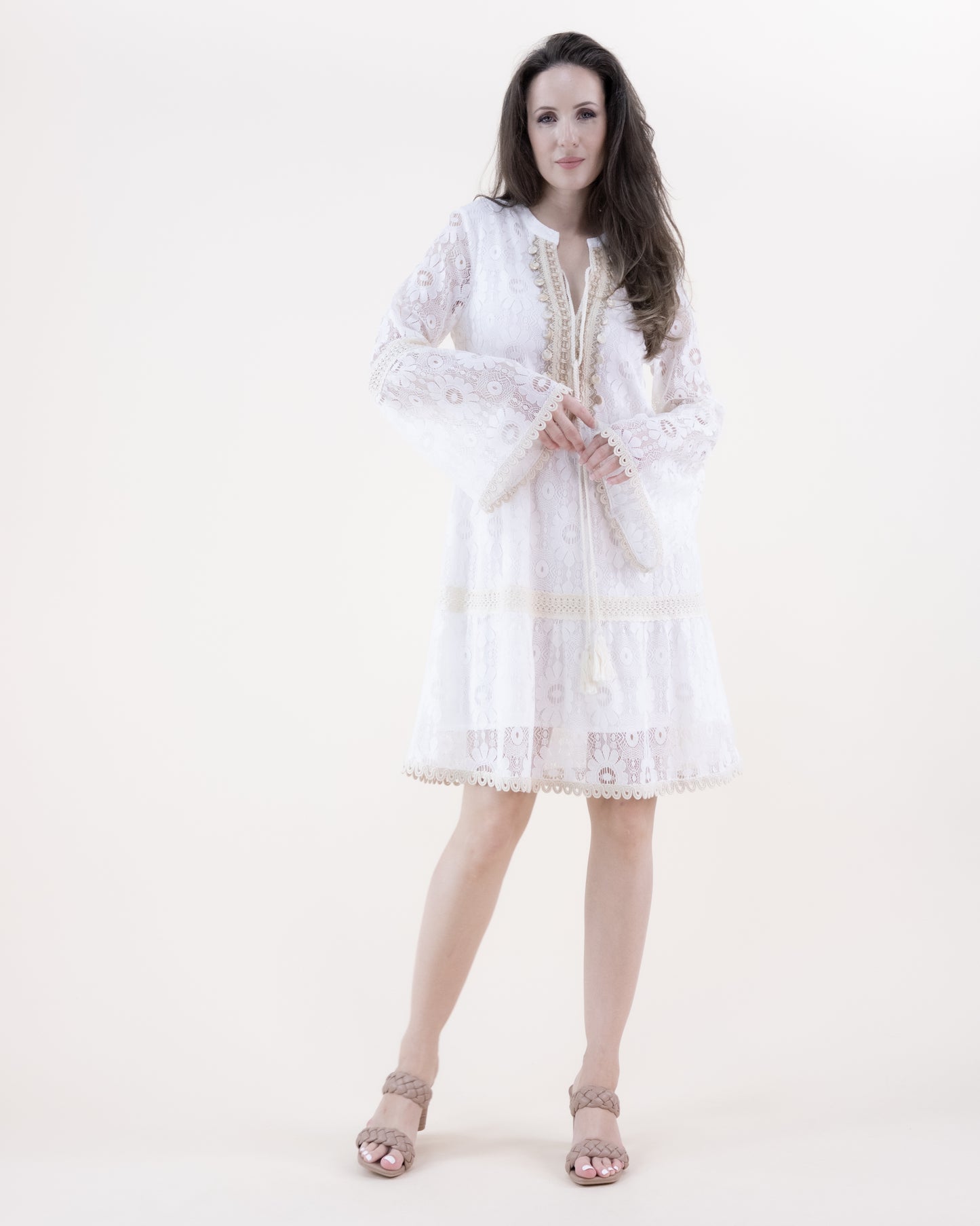 Daisy Lace & Crochet Embellished Dress