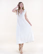 Linen Grecian Surplice Maxi Dress