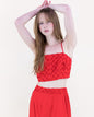 Artisanal Lattice Bodice Crop Top