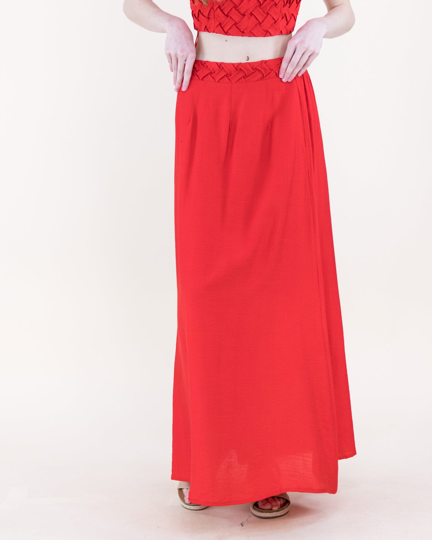 Artisanal Lattice Maxi Skirt