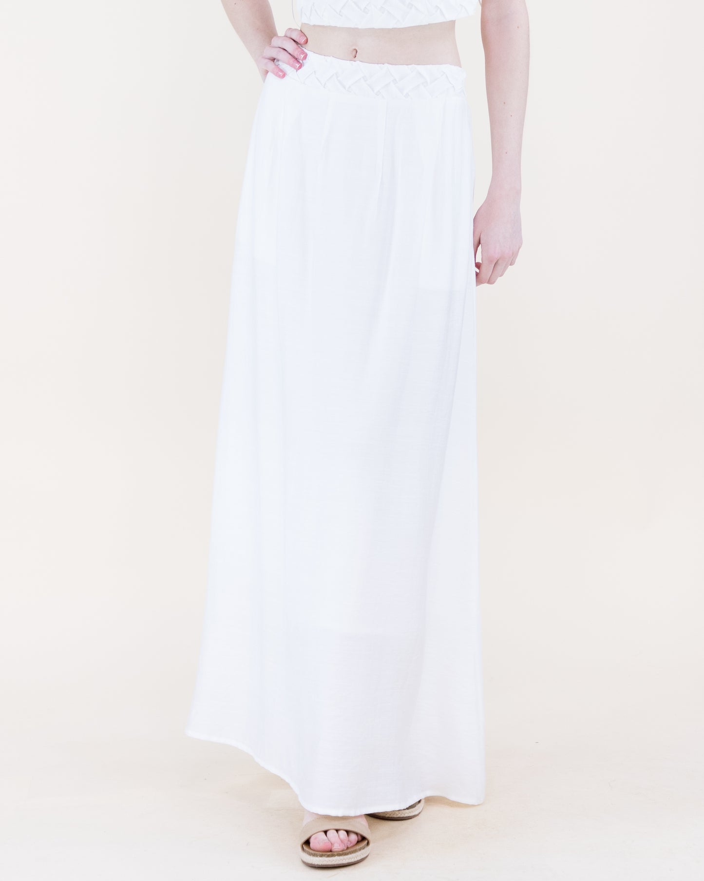 Artisanal Lattice Maxi Skirt