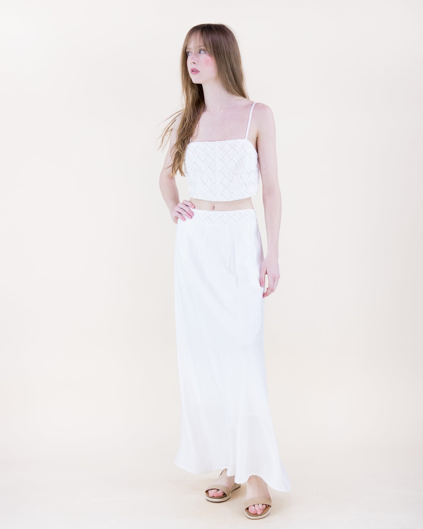 Artisanal Lattice Maxi Skirt