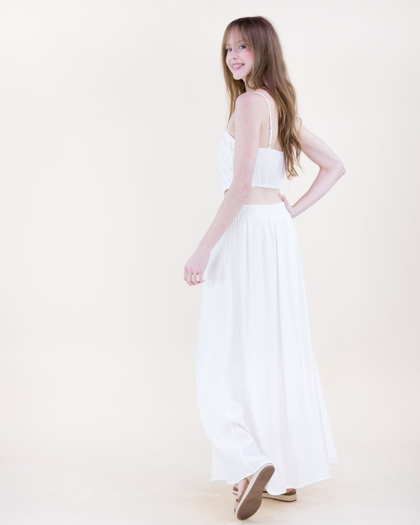 Artisanal Lattice Maxi Skirt