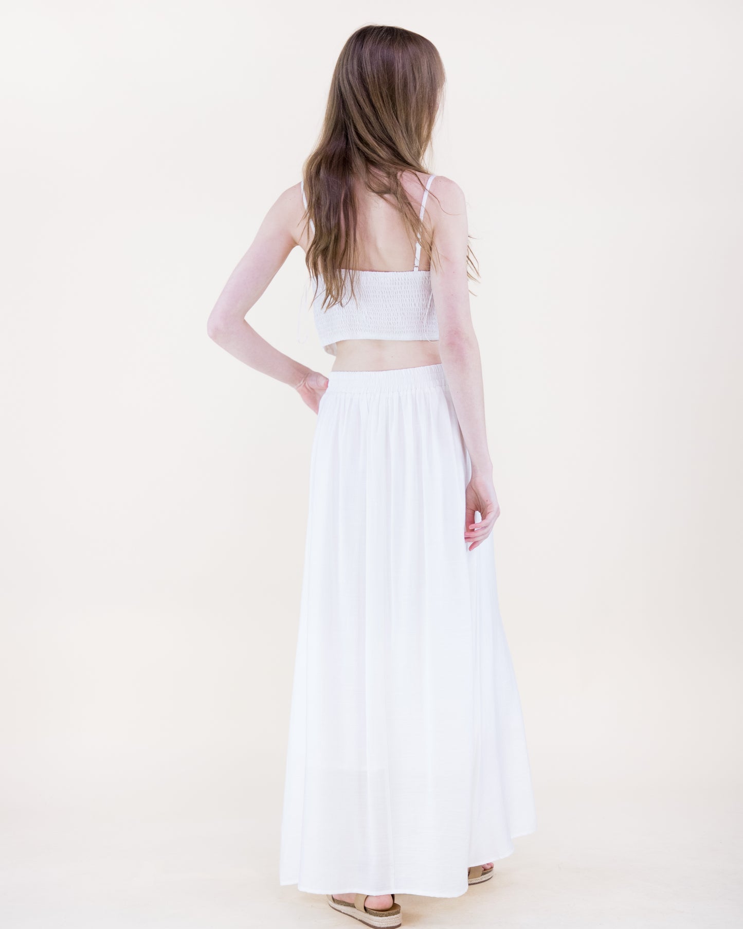 Artisanal Lattice Bodice Crop Top