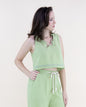 Coastal Linen Rope Crop Top
