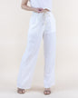 Coastal Linen Rope Belt Wide Legged Pants