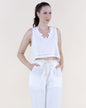 Coastal Linen Rope Crop Top