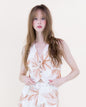 Embroidered Petals Button Front Vest