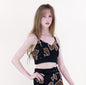 Embroidered Petals Crop Top