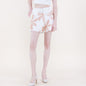 Embroidered Petals Belted High Waisted Shorts