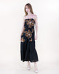 Embroidered Petals Tiered Maxi Dress