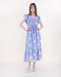 Spring Butterfly Sleeve Chambray Maxi Dress