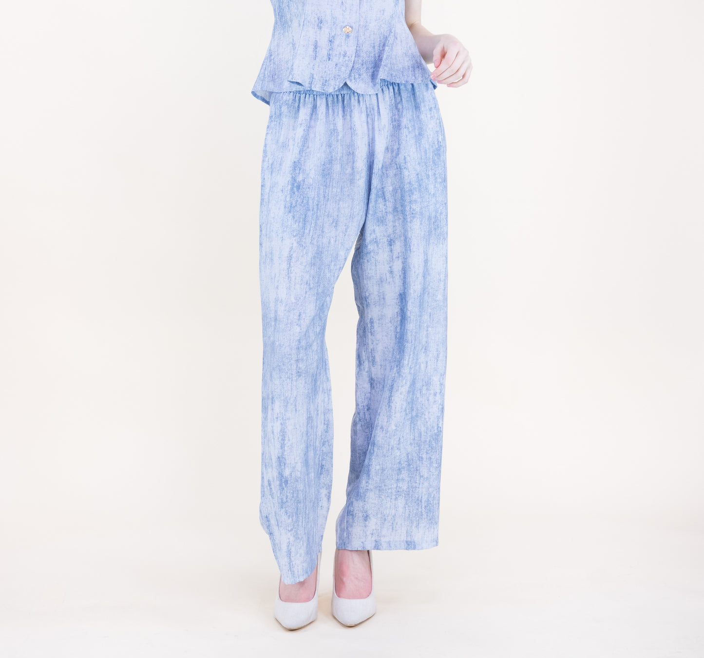 Laguna Chambray Wide Leg Trousers