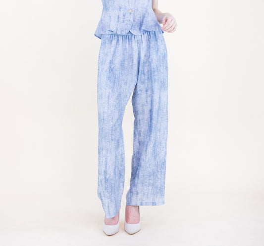 Laguna Chambray Wide Leg Trousers