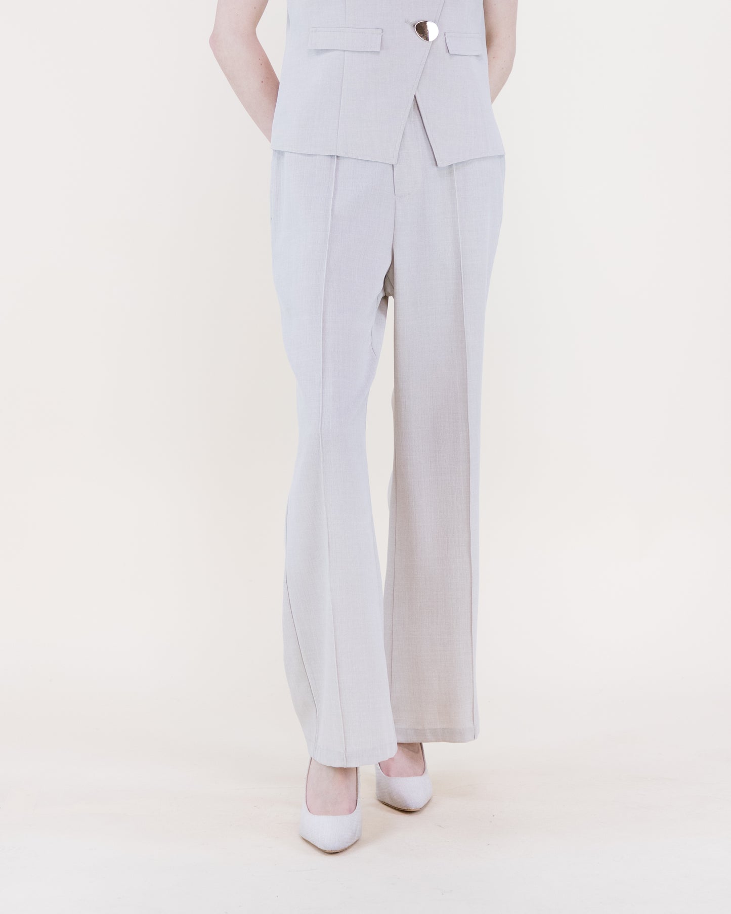 Laguna Linen Front Seam Wide Leg Trousers
