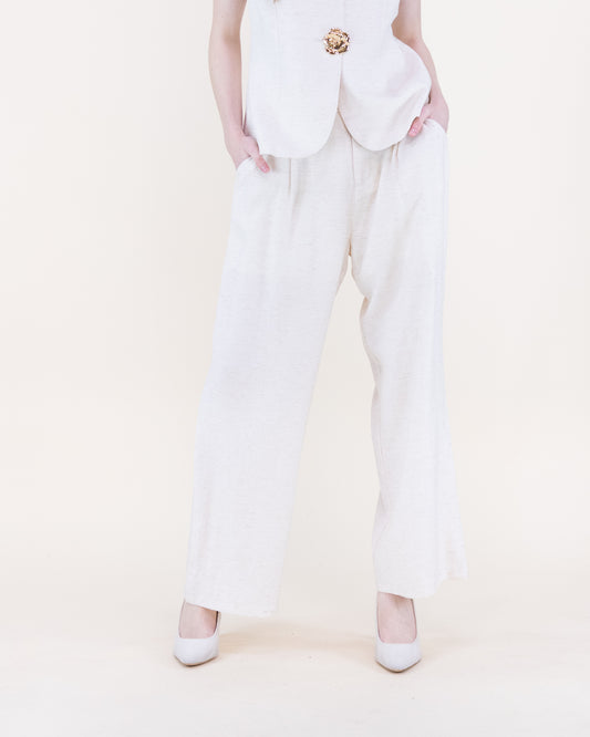 Laguna Linen Classy Pleated Wide Leg Trousers