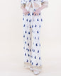 Coastal Paisley Tassel Hem Wide Leg Trousers