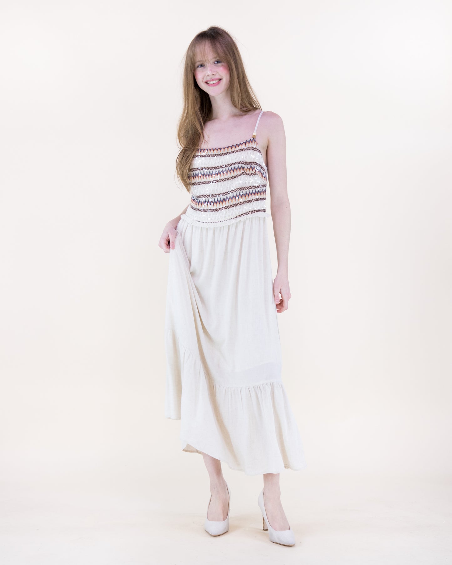 Bella Costa Woven Bodice Dress