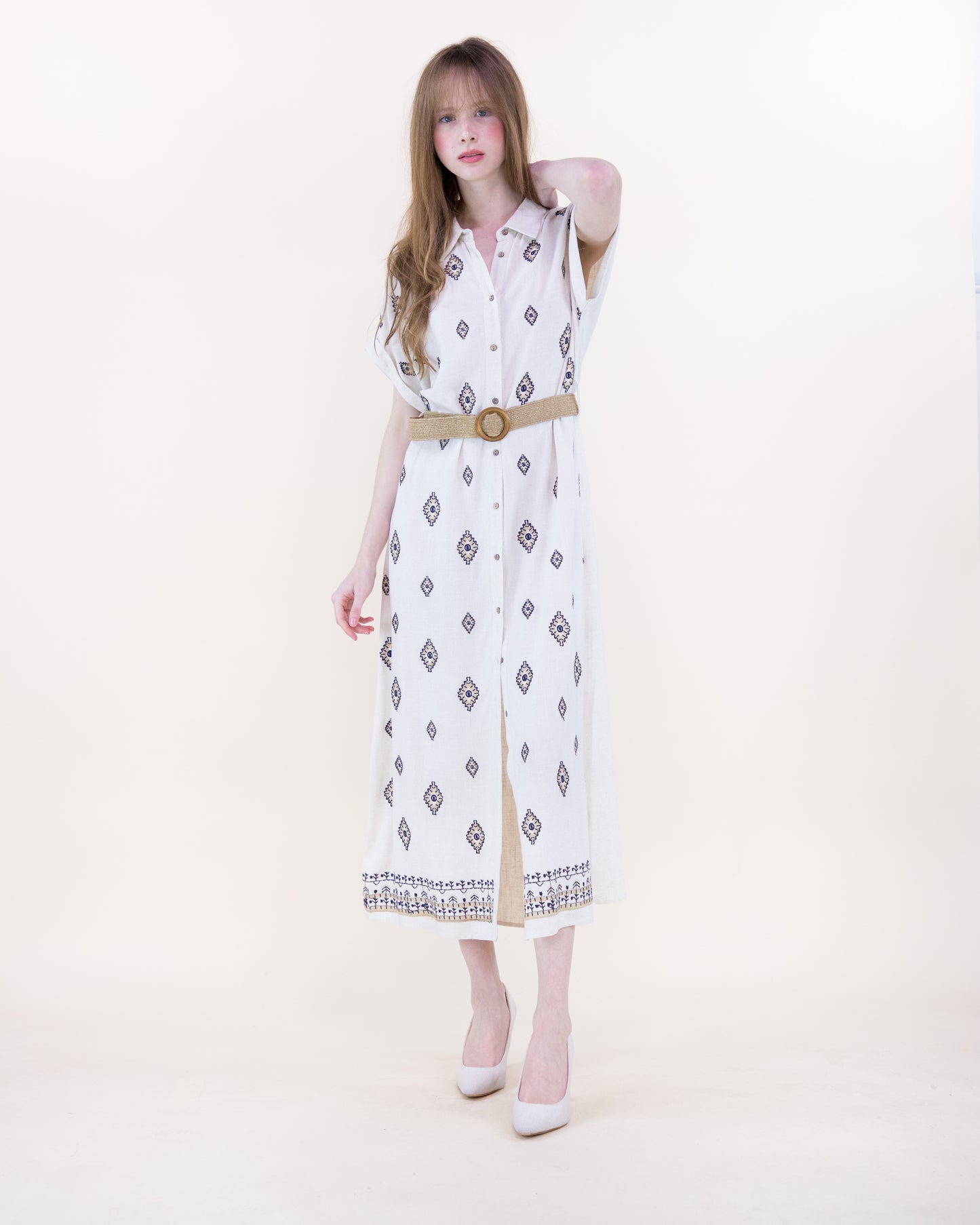 Diamante Embroidered Dress
