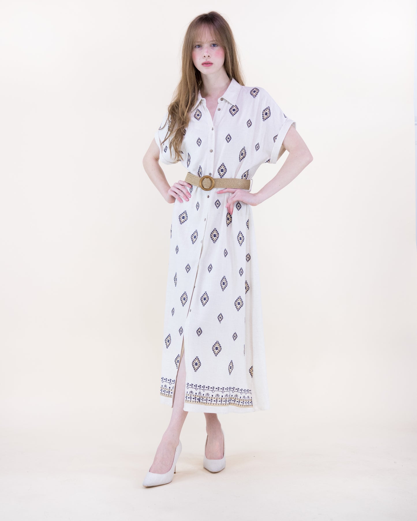 Diamante Embroidered Dress
